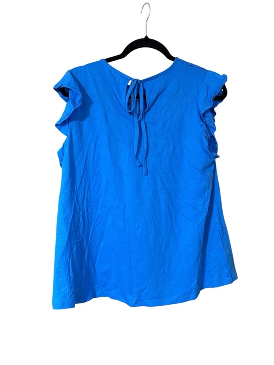 Loft Ruffled Sleeve Eyelet Top - Picture 3 of 4